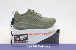 Skechers Women's Bob Squad Chaos Face Off Trainers, Olive, UK . Box damaged