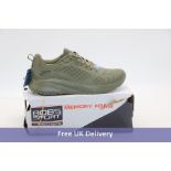 Skechers Women's Bob Squad Chaos Face Off Trainers, Olive, UK . Box damaged