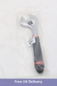 Facom 101.15G Bi-Material Quick-Adjust Adjustable Wrench, Silver, Size 15"