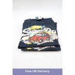 Three Superdry LA Graphic T-Shirts, Eclipse Navy, to include 1x L, 1x XL & 1x 2XL