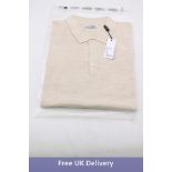 L'uomo Plain Cotton Sweater, Cream, Size L