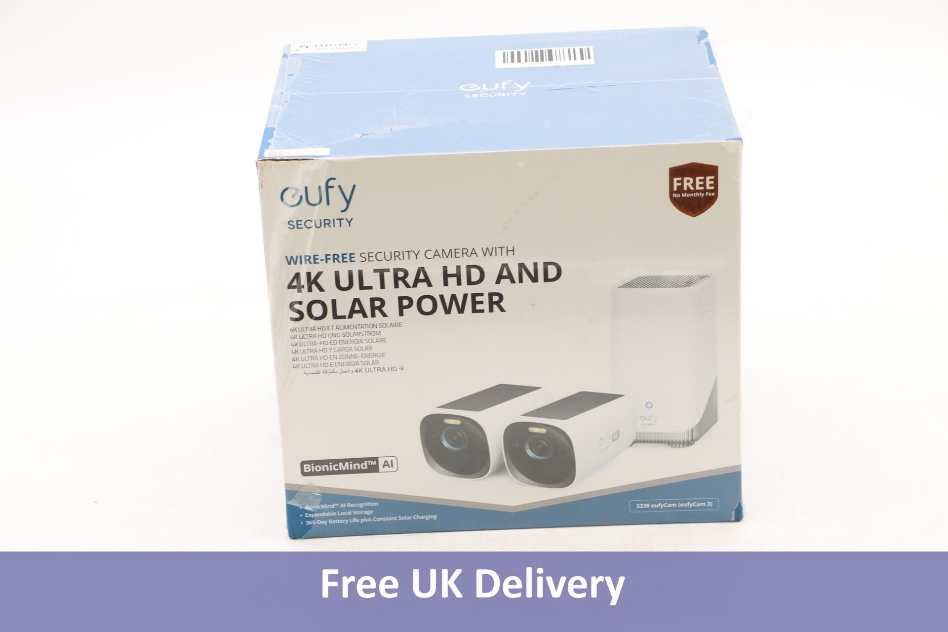 Eufy Security Camera S330 2-Cam Kit, Wireless 4K Cameras with Integrated Solar Panels and Expandable