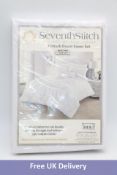 Five Seventh Stitch King Size Pintuck Duvet Cover Sets, White, 230 x 220cm