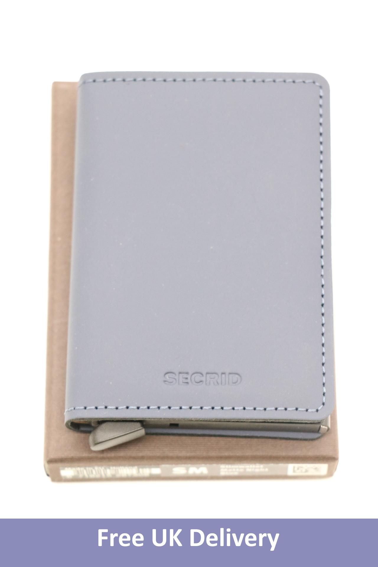 Four SecrID Slim Wallet Card Holders, Matte Night Blue