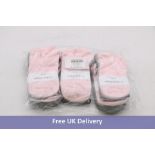 Six pairs of Calvin Klein Sneaker Socks, Pink/Grey, 3 Per Pack