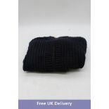 Superdry Chunky Zip Through Sweater, Navy/Black Twist, Size S