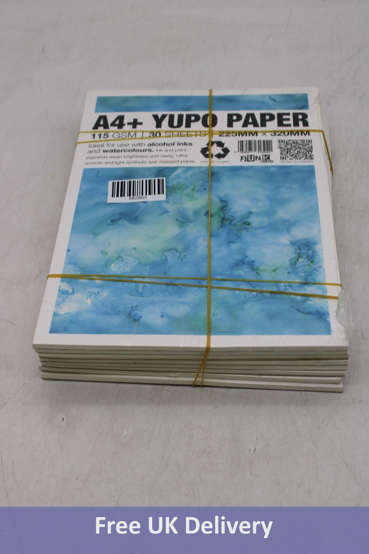 Eight A4+ Yupo Paper Pads, 115gsm, 30 Sheets Per Pad