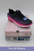 Skechers Women's Go Walk Air 2.0-Quick Breeze Trainers, Black Hot Pink, UK 7