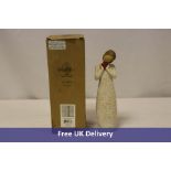Three Willow Tree Je T'Aime 21cm Figurines. Boxes damaged