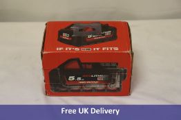 Two Milwaukee M18 hb5.5 High Output Red Lithium Batteries