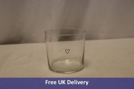 Four Eulenschnitt Heart Glass Tumblers, Set of 2