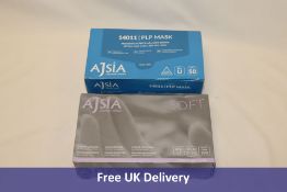Twenty-two Ajsia products to include 2x G00519 Soft Disposable Nitrile Glove Packs, 100 per pack, Bl