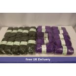 Seven King Cole Big Value Super Chunky Wool, 5x Amethyst, 2x Camuflage, 100g, 10 Per Pack