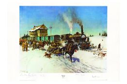 'Sleigh Post' Russia 1919 Print by the Late Sir Terence Cuneo - Limited Edition
