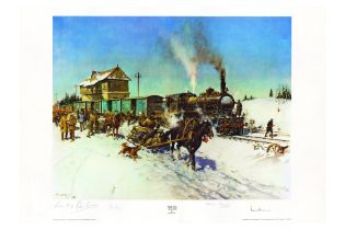 'Sleigh Post' Russia 1919 Print by the Late Sir Terence Cuneo - Limited Edition