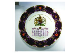 Aynsley Diamond Jubilee Crown - Bone China Plate