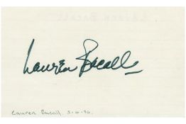 Lauren Bacall Autograph