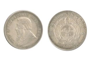 1896 South Africa Silver 2 1/2 Shillings