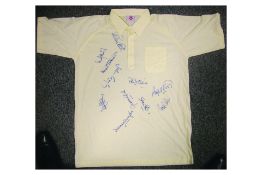 England Cricket shirt signed by 11 players