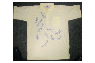 England Cricket shirt signed by 11 players