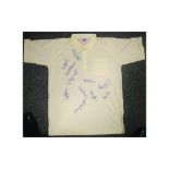 England Cricket shirt signed by 11 players