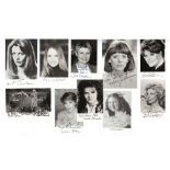 Actresses collection of 10 Autographs