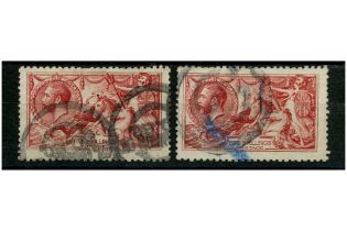 GB 1915 5/- Bright carmine, DLR ptng, average used. SG409