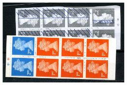 GB 2000 £2 Cylinder booklet displaying phosphor shift giving stamps brad band rather than 2 bands. S