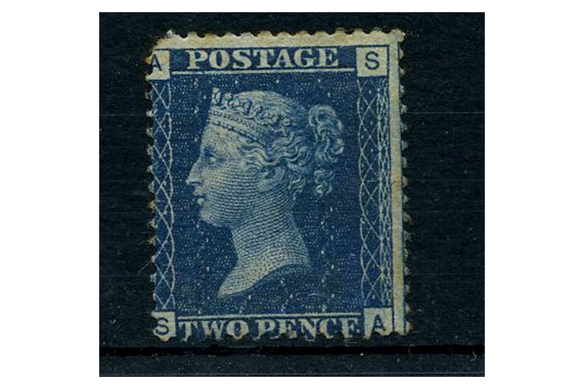 GB 1858-79 2d Deep-blue, thin lines, plate 15, good mtd mint, 1 blunt corner, cat. £525. SG47