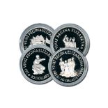 1926 -1996 Queen Elizabeth II - Set of 4 Sterling Silver Proof Coins