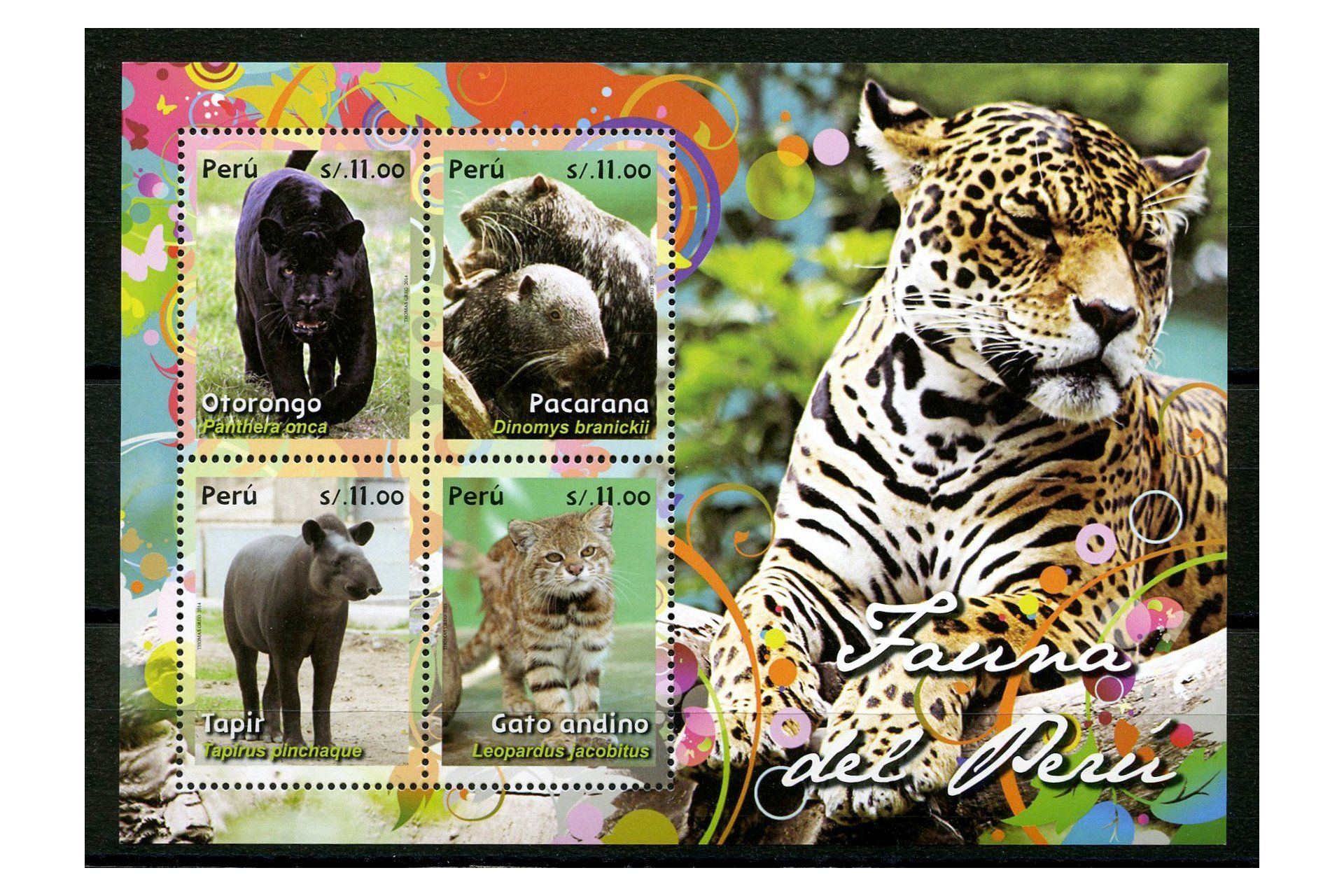 Peru 2014 Endangered Species, u/m. SGMS2903