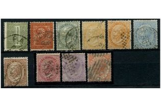 Italy 1863 Definitive set, most cds used, 11b included additionally. Some minor faults. SG8-16