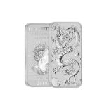 2019 1oz Dragon Rectangular 9999 Silver Coin