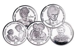 Princess Diana 5 x Sterling Silver Coin Set