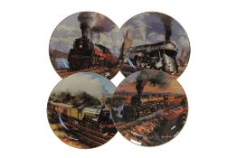 Royal Doulton Collectors Plates - Sunshine and Steam Train British Railway - Set of 4