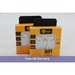 Twenty-four Leap Hi-Fi Stereo Earphones, White, iPhone compatible