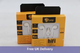 Twenty-four Leap Hi-Fi Stereo Earphones, White, iPhone compatible