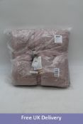 Barefoot Dreams Basket Weave Throw, Faded Rose/Chestnut, 45 x 60inch