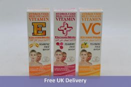 Fourteen Wokali Hydrolysed Milk Foaming Face Wash to include 5x Vitamin C, 4x Vitamin E, 5x Vitamin