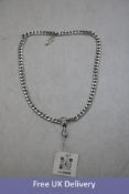 Classic Utierre Monogram Necklace, Silver, 18.75''