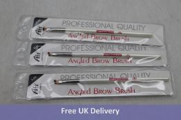 Twenty-two Ali A-04 Professional Make-Up Angled Brow Brushes