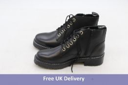 Carvela Zip Ankle Boots, Black, Leather, UK 6.5, No Box