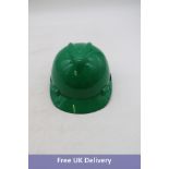 Six MSA V-Gard Safety Hard Hat, Green, Size S/M