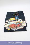 Two Superdry LA Graphic T-Shirt, Eclipse Navy to include 1x S and 1x M
