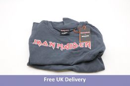 Two Superdry Iron Maiden x Superdry Cap Sleeve Band T-Shirt, Mid Backstage Black, Size Includes 1x M