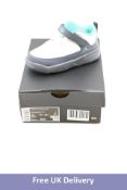 Nike Kids Jordan Aura 3 TD Velcro Trainers, White/Washed Teal/Flint Grey, UK 8.5