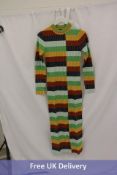 Desigual 23WWVF19 Sico Slim Striped Knit Dress, Tutti Fruti, Size Small