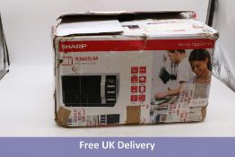 Sharp R360SLM Microwave Oven, Silver, 23L. Box damaged, not checked
