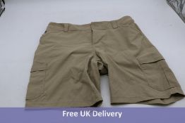 Duluth Mid Rise Shorts, Beige, Size 14