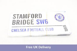Ten Chelsea Stamford Bridge SW6 Signs, White/Black/Blue